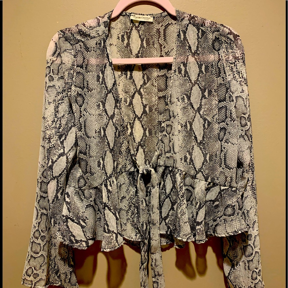 Popular Snake Skin  patterned top, size Small